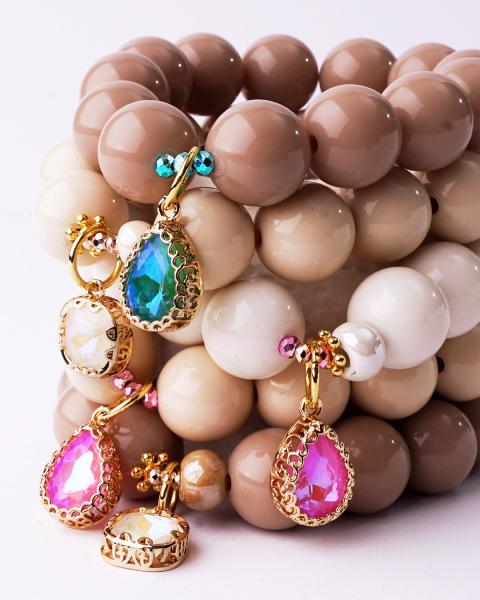 Martinique Taupe Türkis, Design Armband